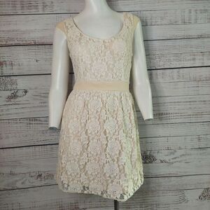 American Eagle Outfitters Womens Lace Floral Mini Summer Dress Open Back
